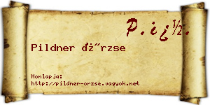 Pildner Örzse névjegykártya